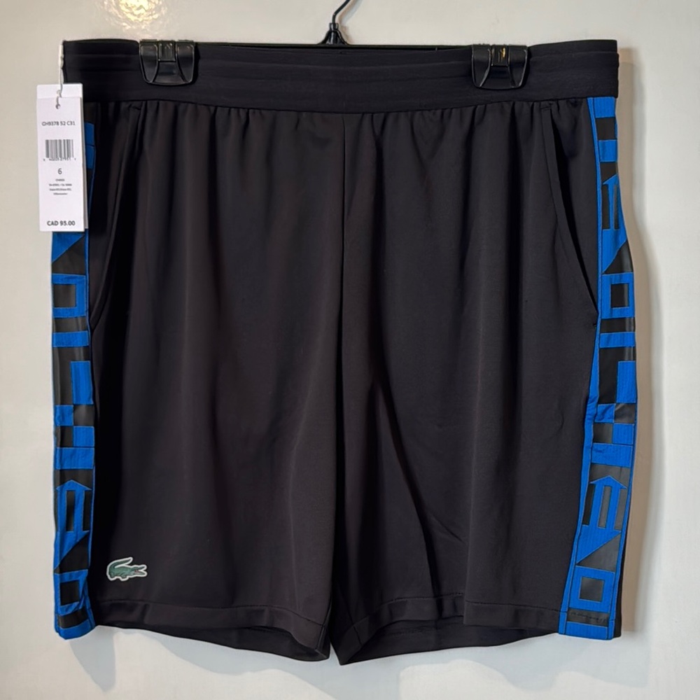 Lacoste Athletic Black and Blue Shorts